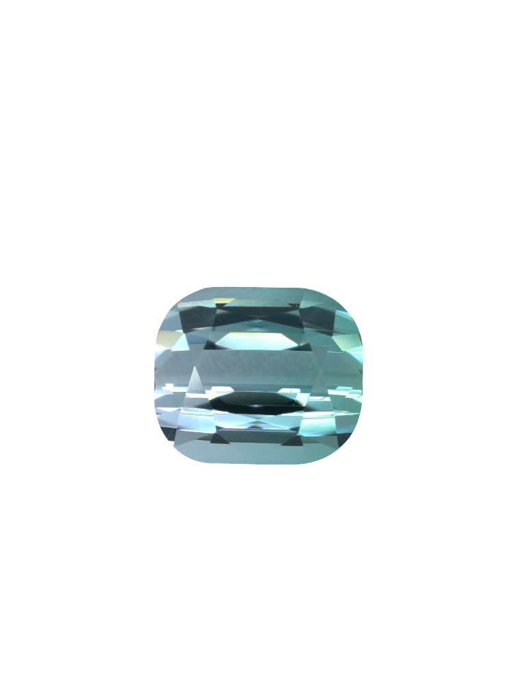 Teal Gray Cushion Tourmaline