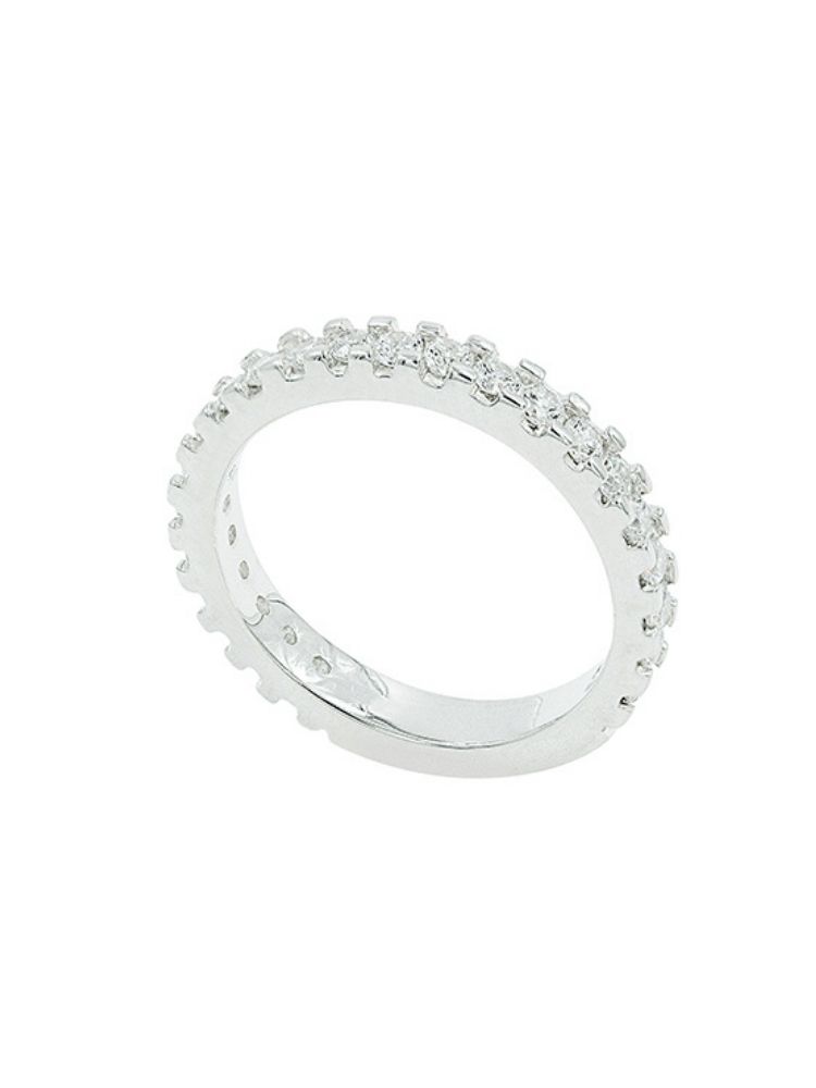 Shared Square Prong Eternity Band