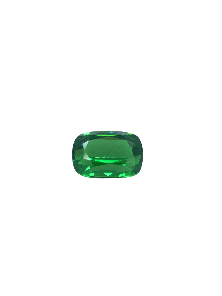 Vivid Green Cushion Tsavorite