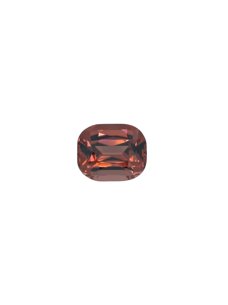 Vivid Orange Brown Cushion Malaya Garnet