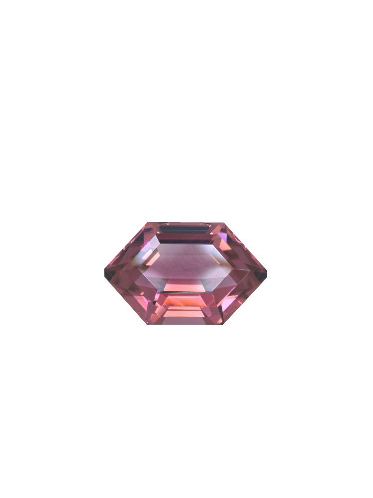 Vivid Purple Pink Hexagon Tourmaline