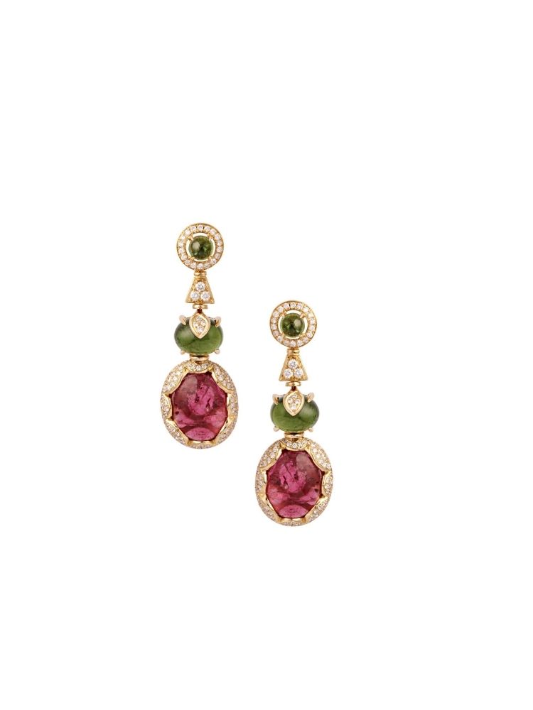 Rose Tourmaline Earring