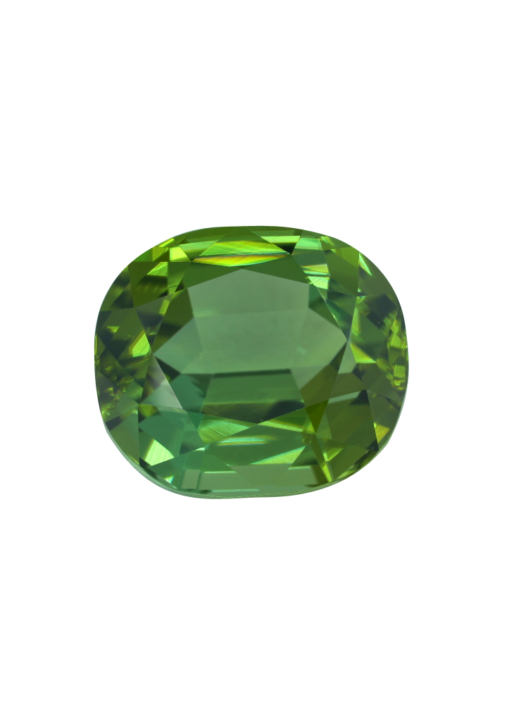 Deep Lime Green Cushion Tourmaline