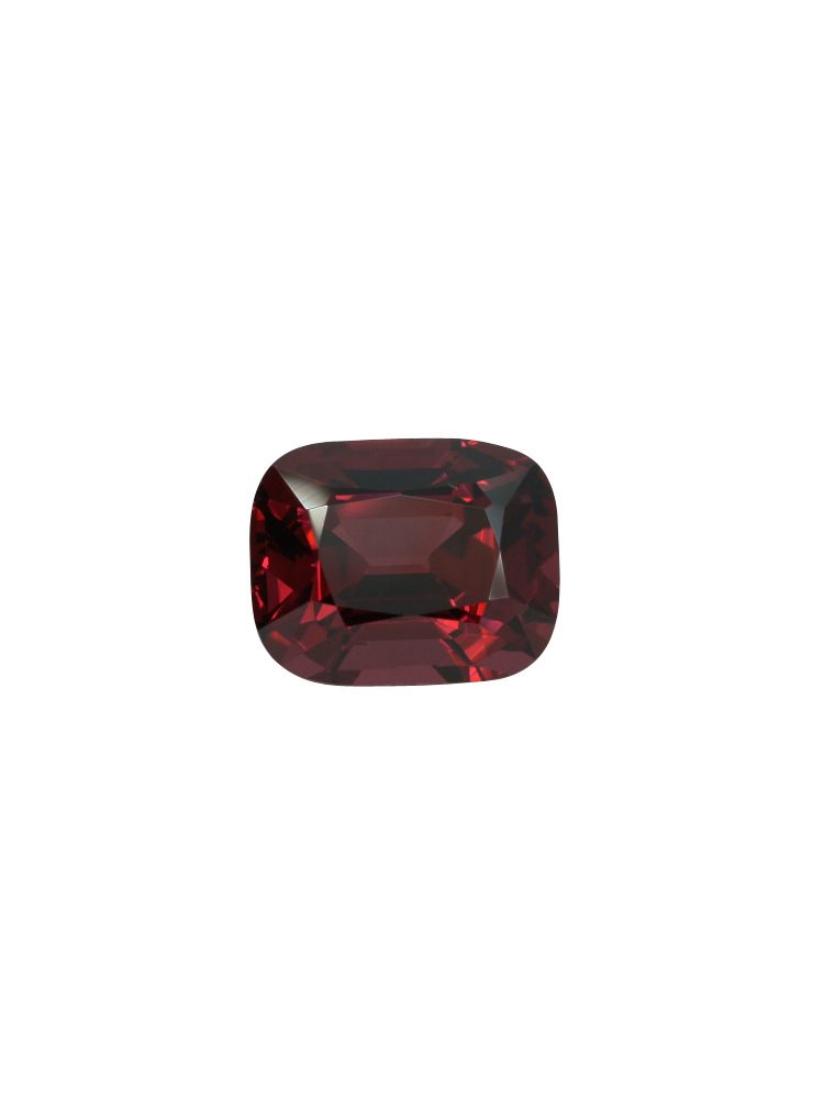 Deep Orangey Red Cushion Spinel