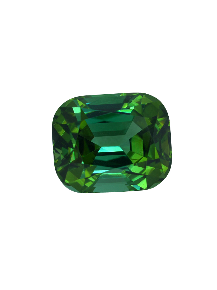 Vivid Lime Green Cushion Tourmaline