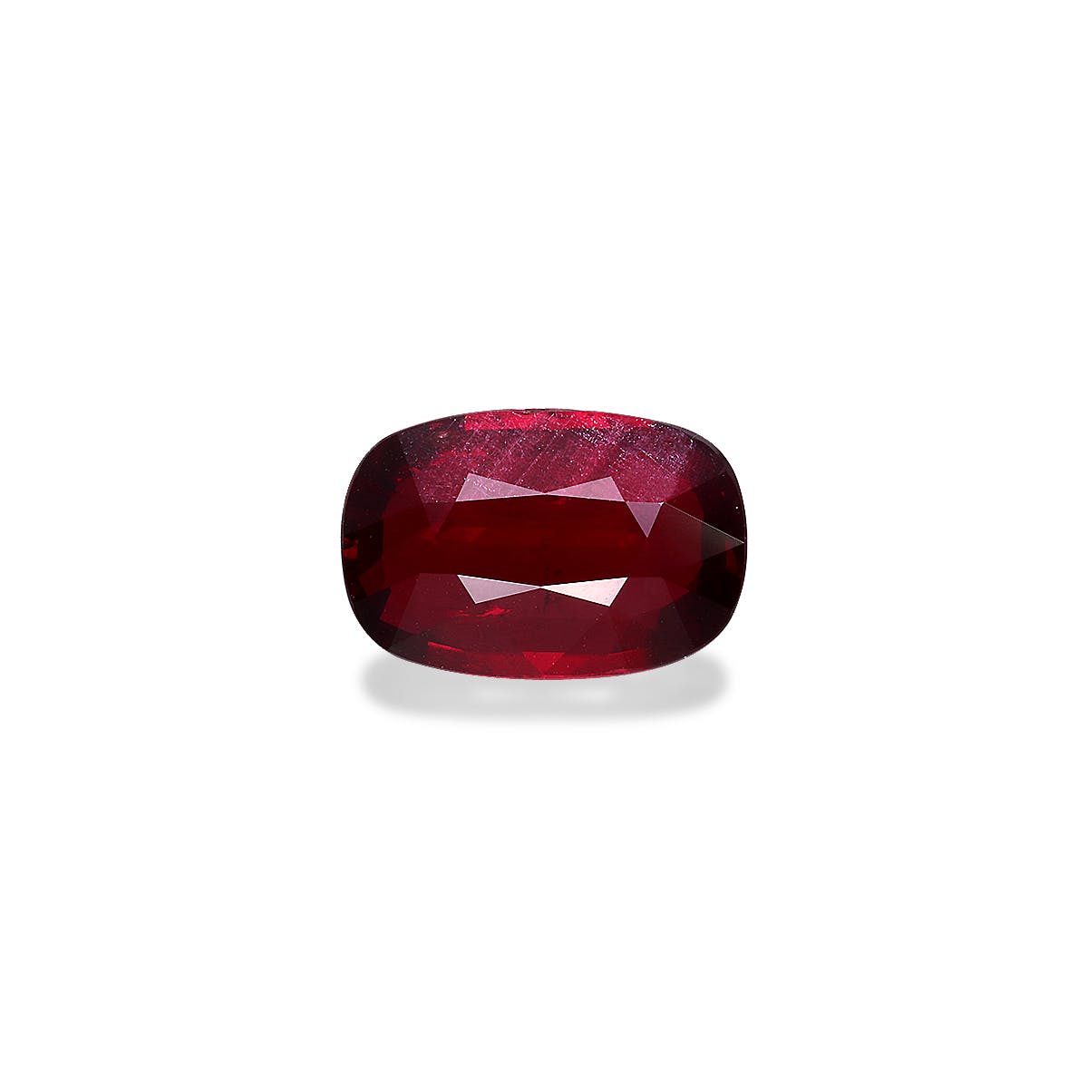 Mozambique Ruby Cushion Fine Step Cut Red