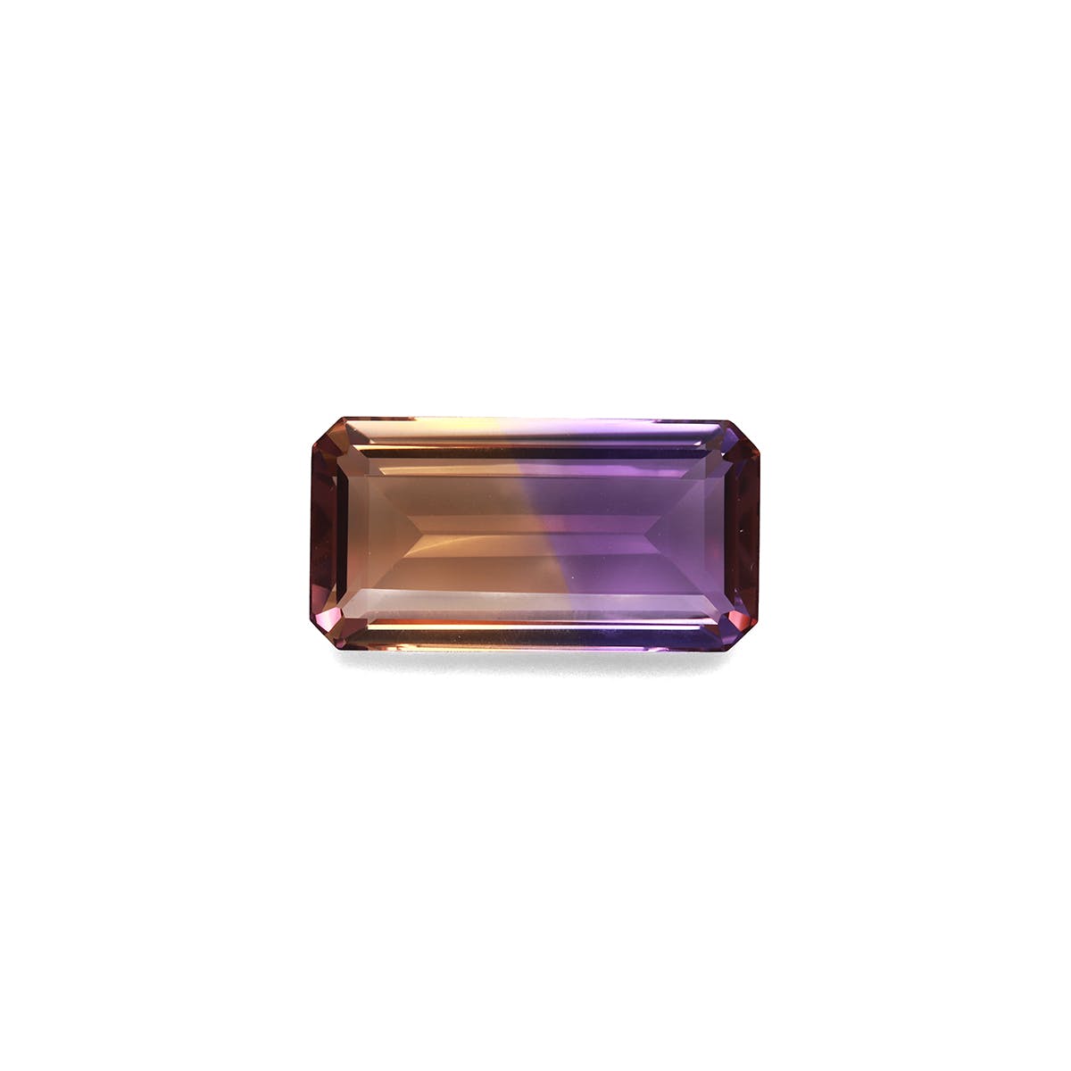 Ametrine Rectangular Emerald Cut Bi Colour