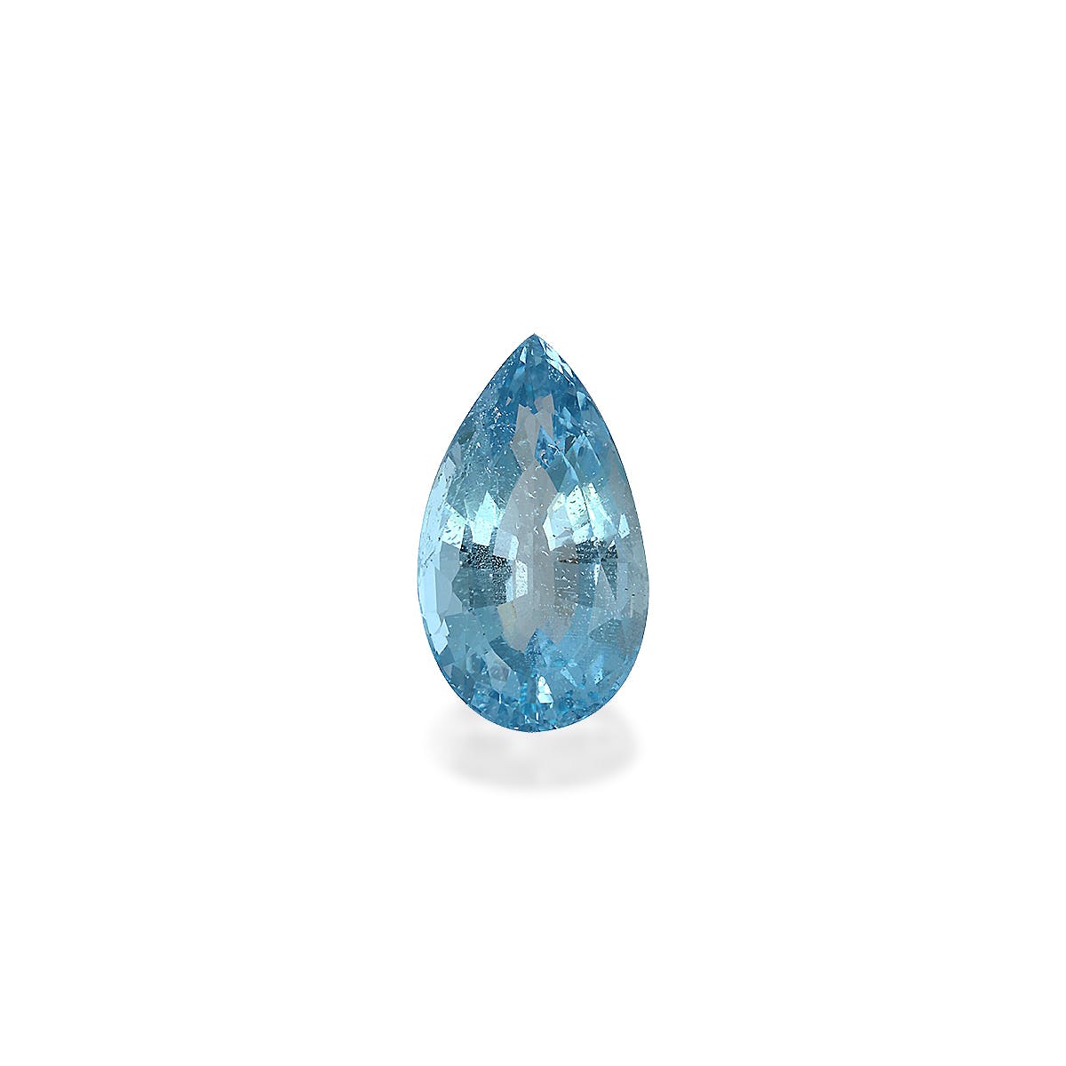 Aquamarine Pear Fine Step Cut Blue