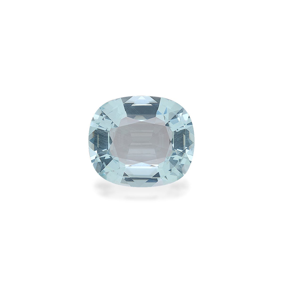 Aquamarine Cushion Fine Step Cut Sky Blue