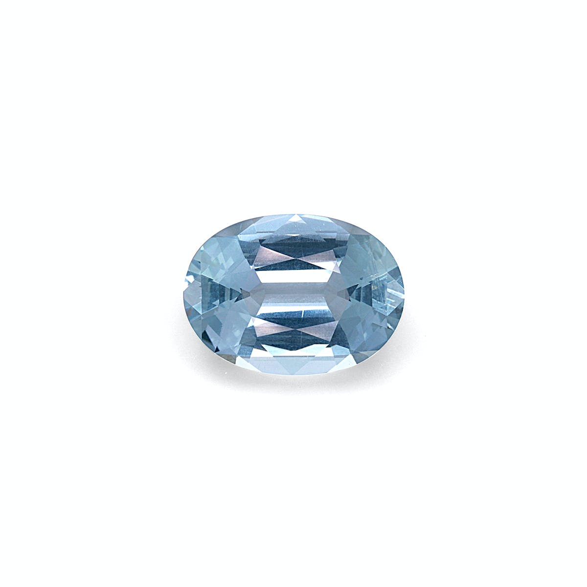 Aquamarine Oval Fine Step Cut Sky Blue