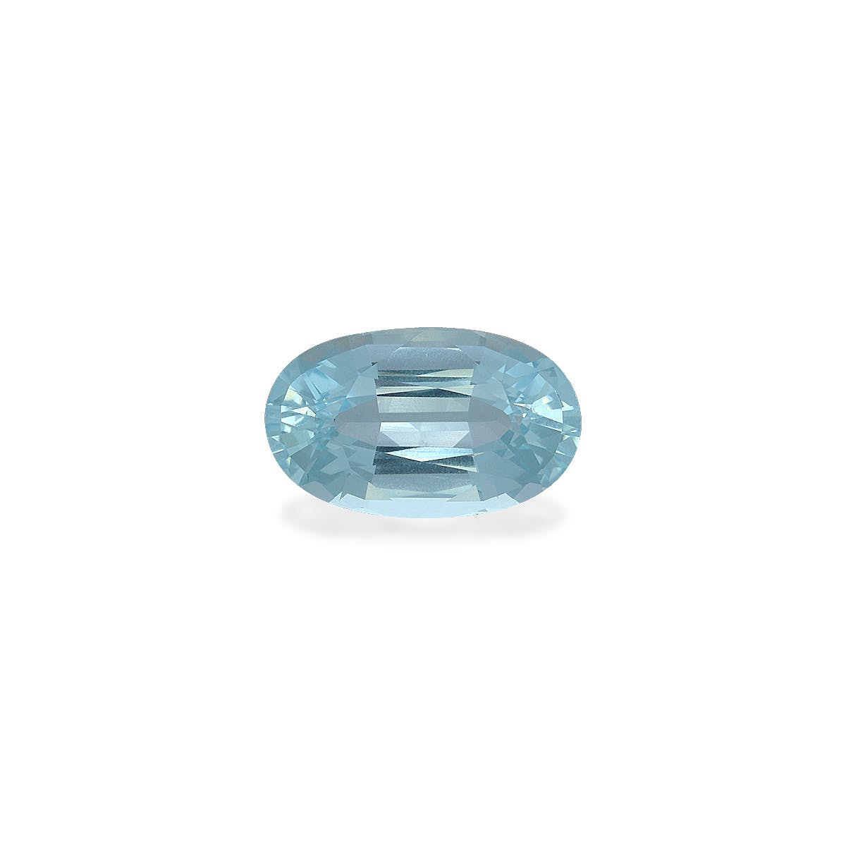 Aquamarine Oval Fine Step Cut Baby Blue