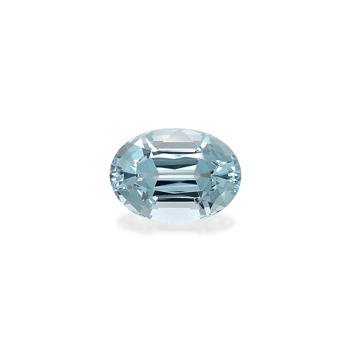 Aquamarine Oval Fine Step Cut Sky Blue