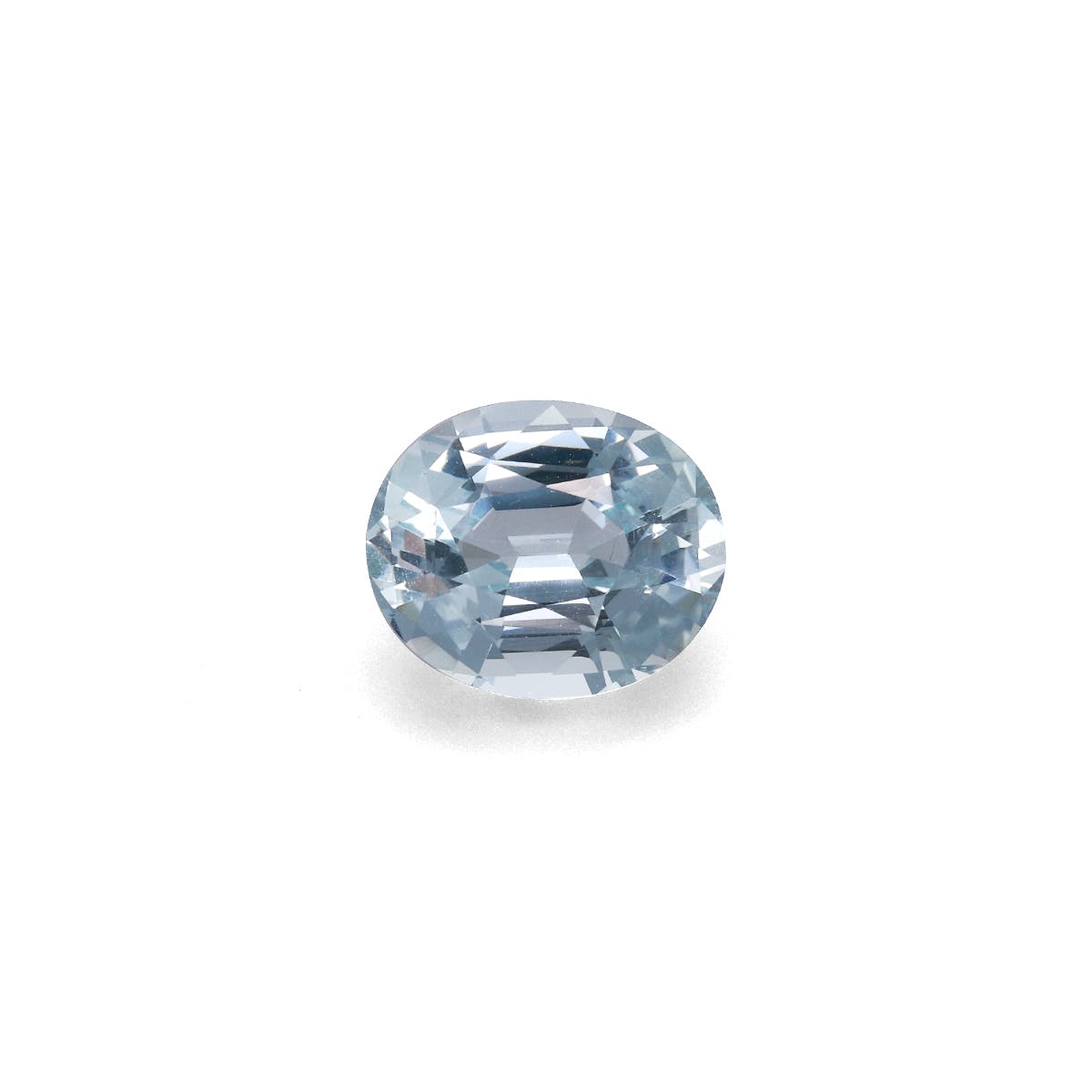 Aquamarine Oval Fine Step Cut Baby Blue