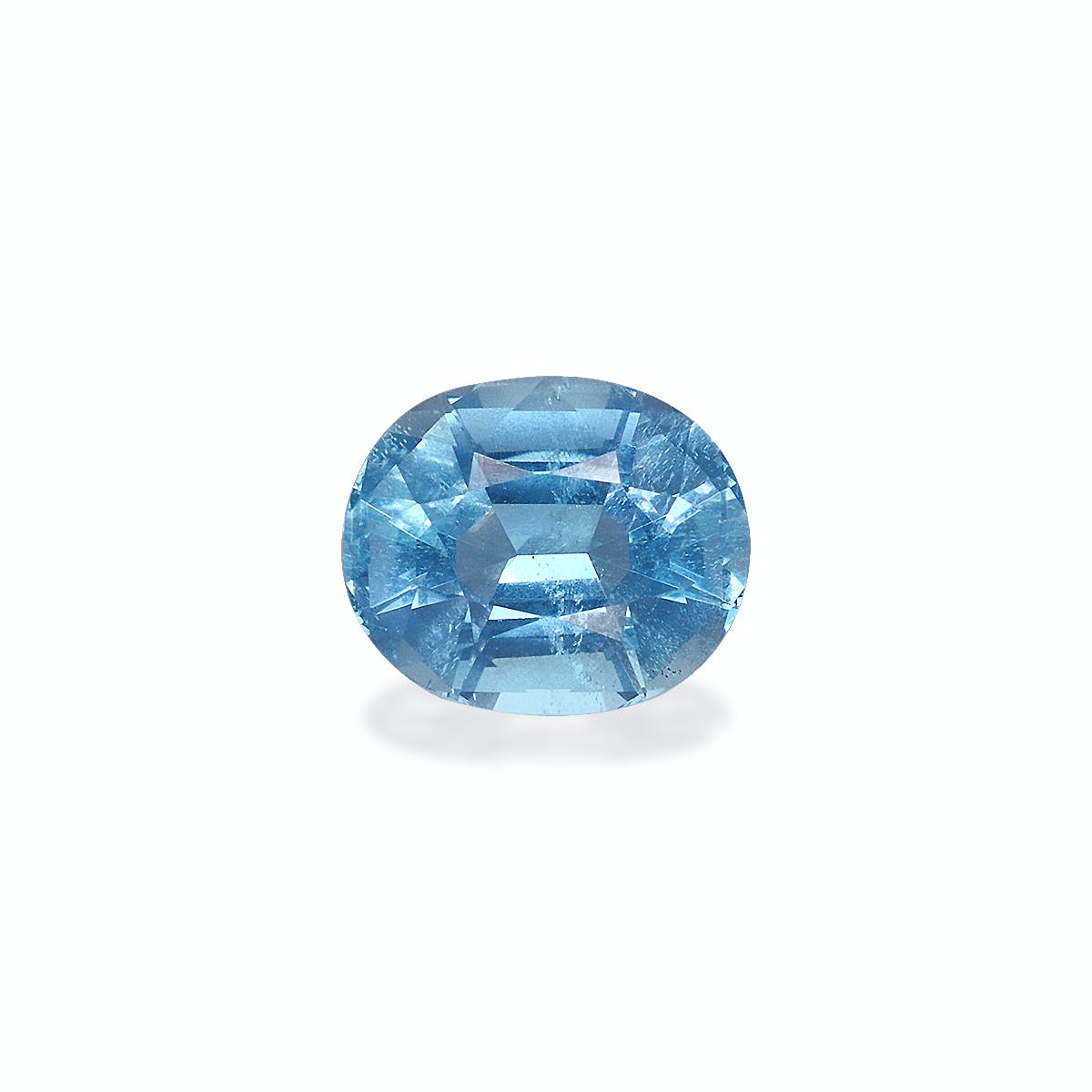 Aquamarine Oval Fine Step Cut Ice Blue