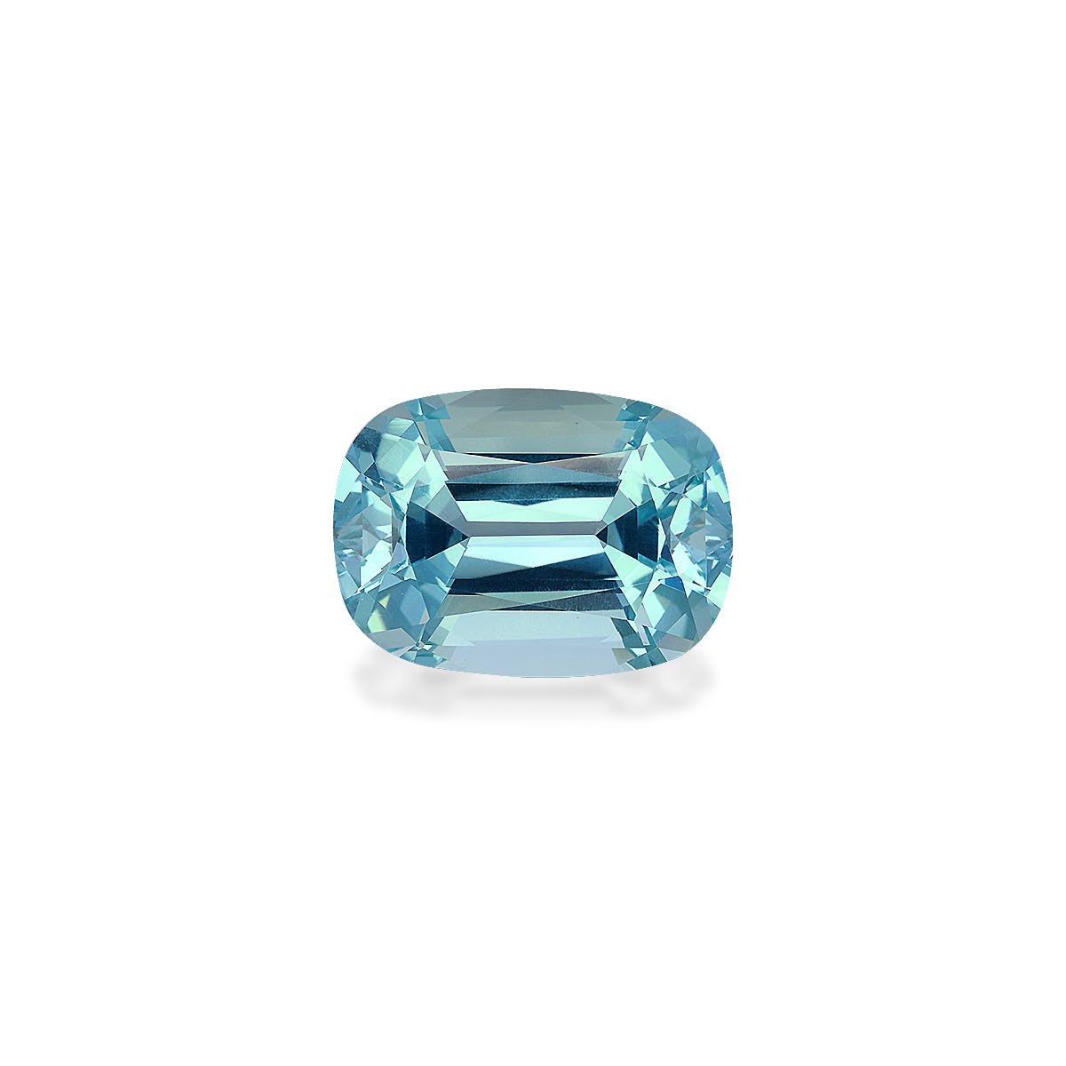 Aquamarine Cushion Fine Step Cut Ice Blue