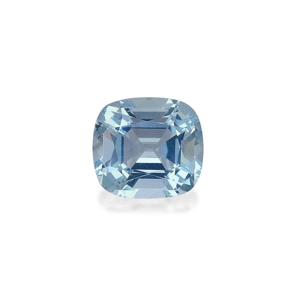 Aquamarine Cushion Fine Step Cut Baby Blue