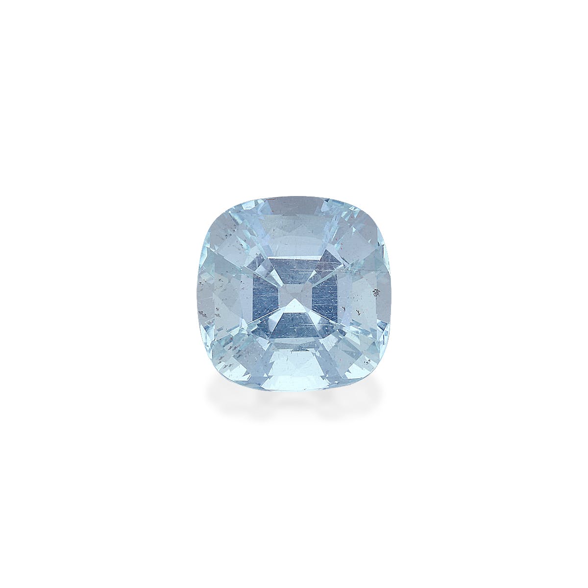 Aquamarine Cushion Fine Step Cut Sky Blue