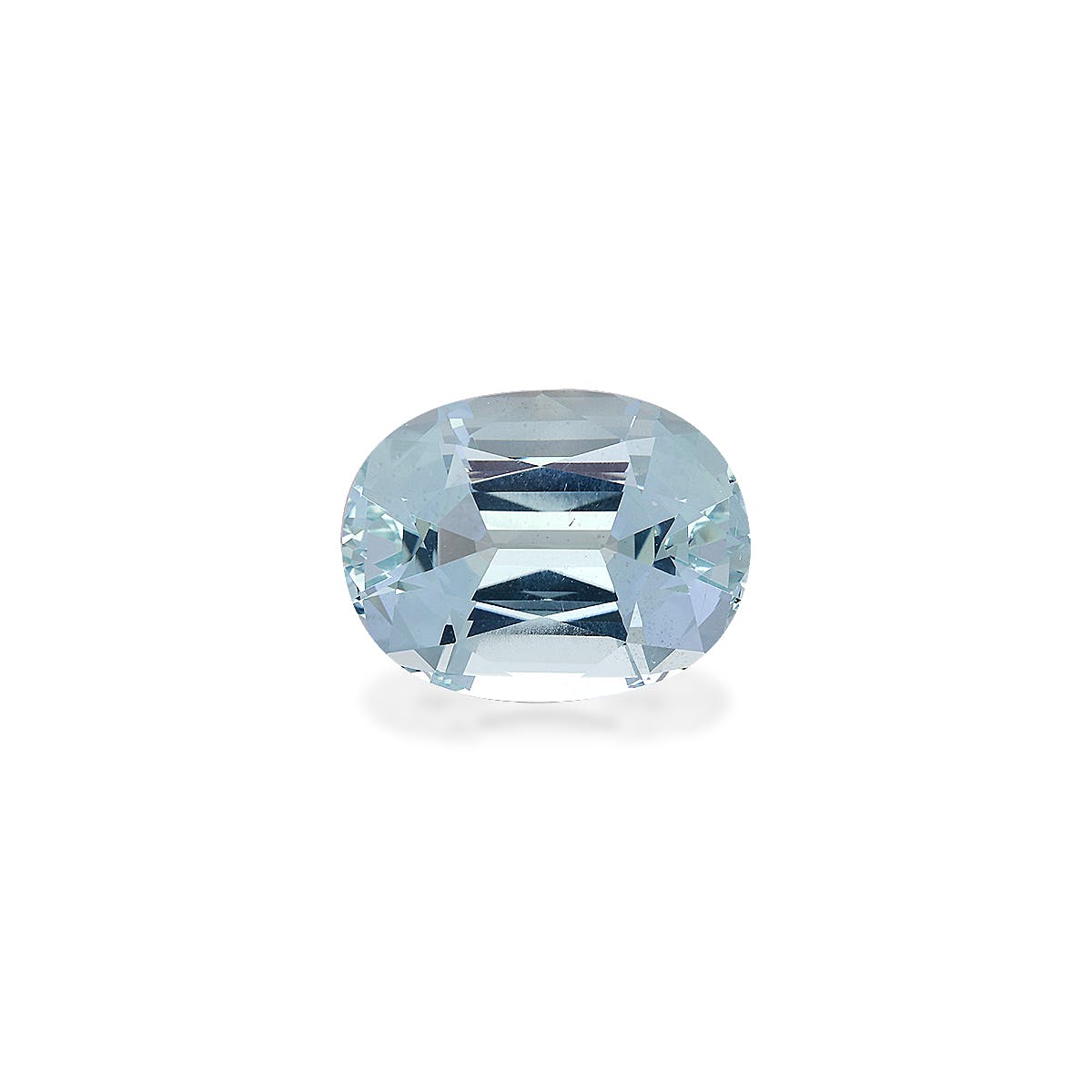 Aquamarine Oval Fine Step Cut Sky Blue