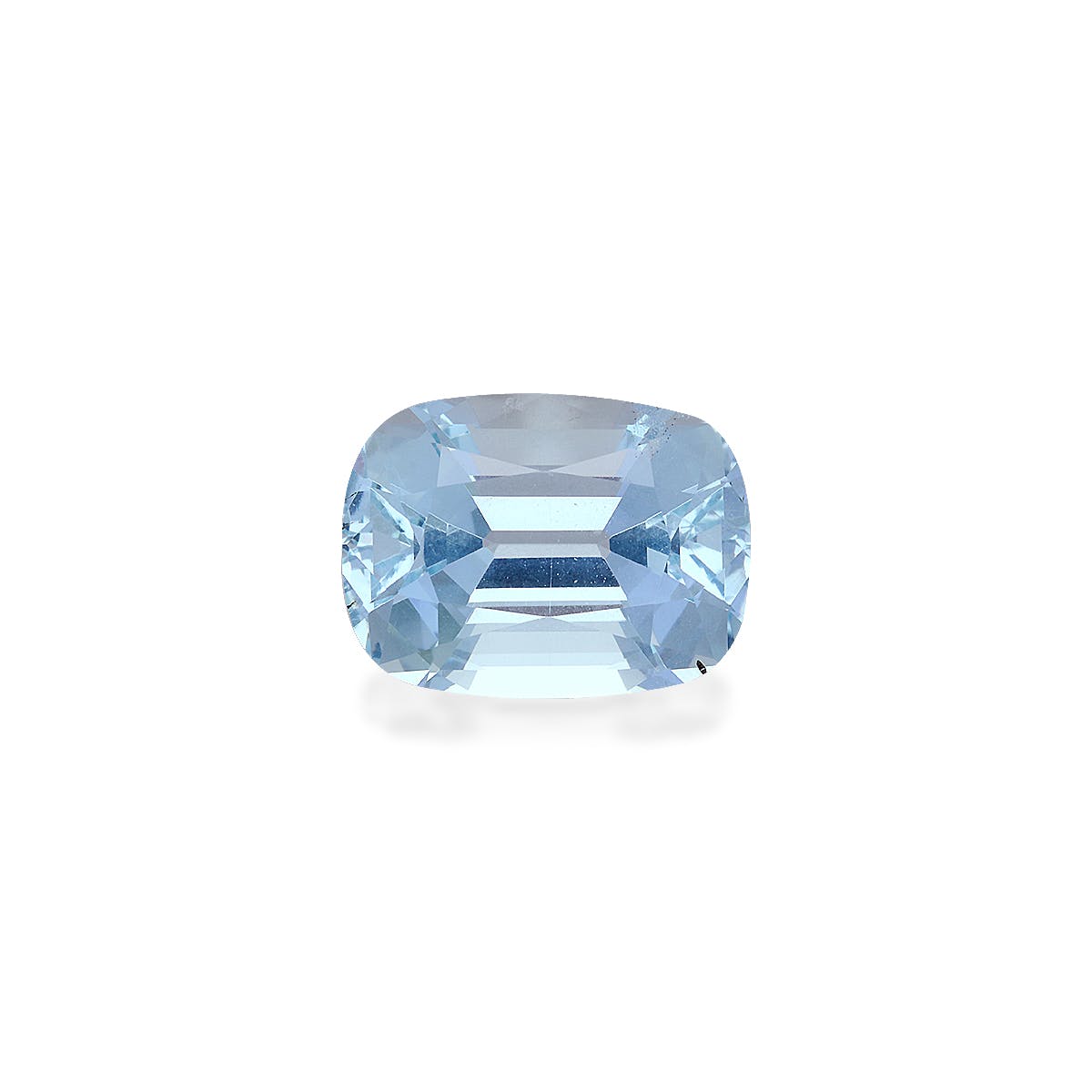 Aquamarine Cushion Fine Step Cut Baby Blue