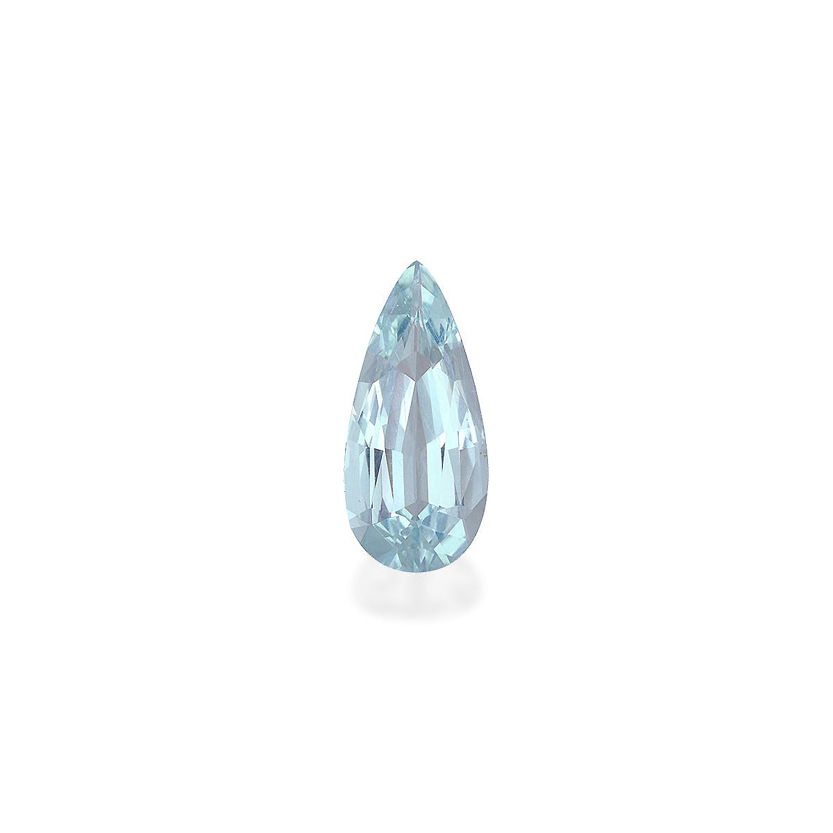 Aquamarine Pear Fine Step Cut Baby Blue