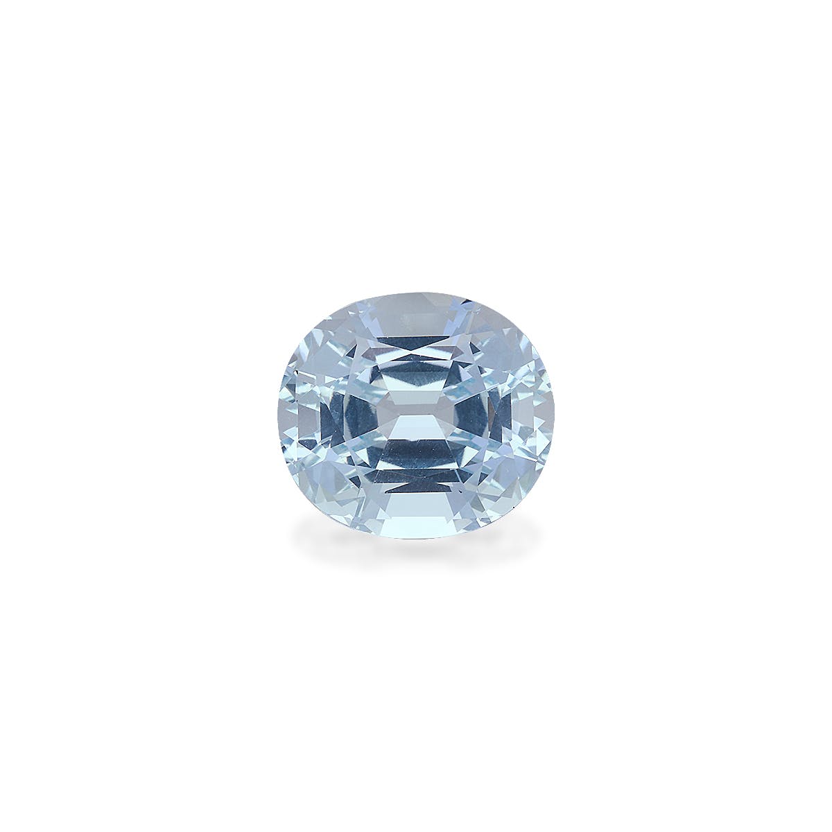 Aquamarine Oval Fine Step Cut Sky Blue