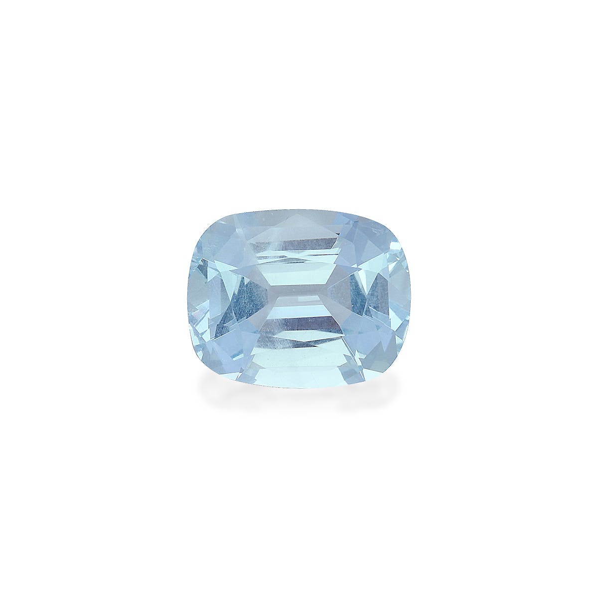 Aquamarine Cushion Fine Step Cut Baby Blue