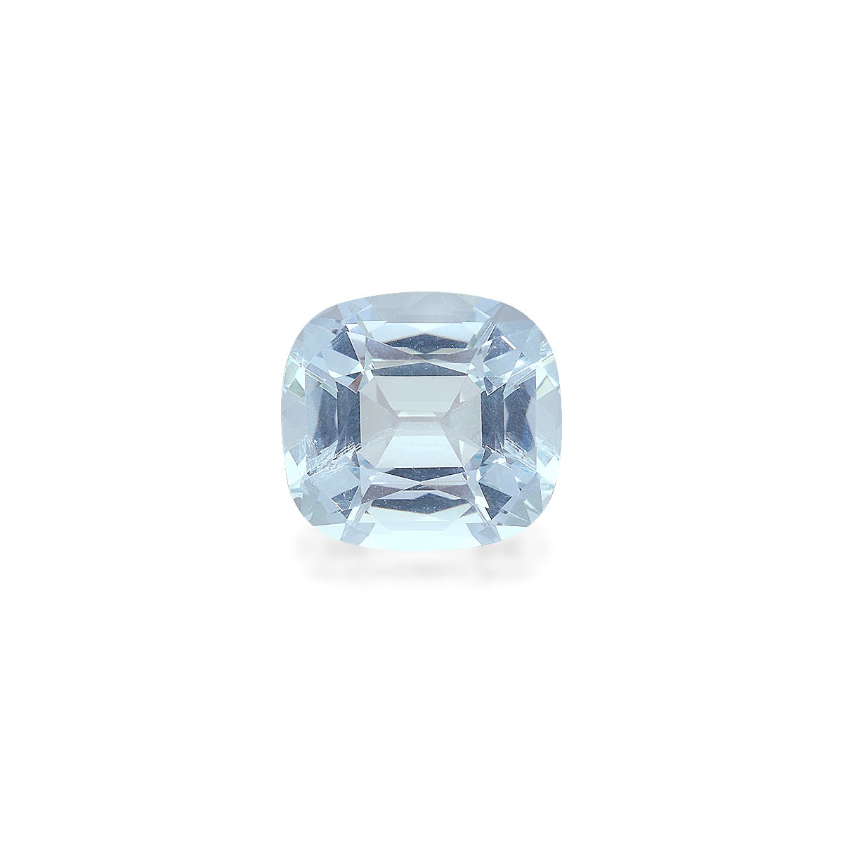 Aquamarine Cushion Fine Step Cut Baby Blue