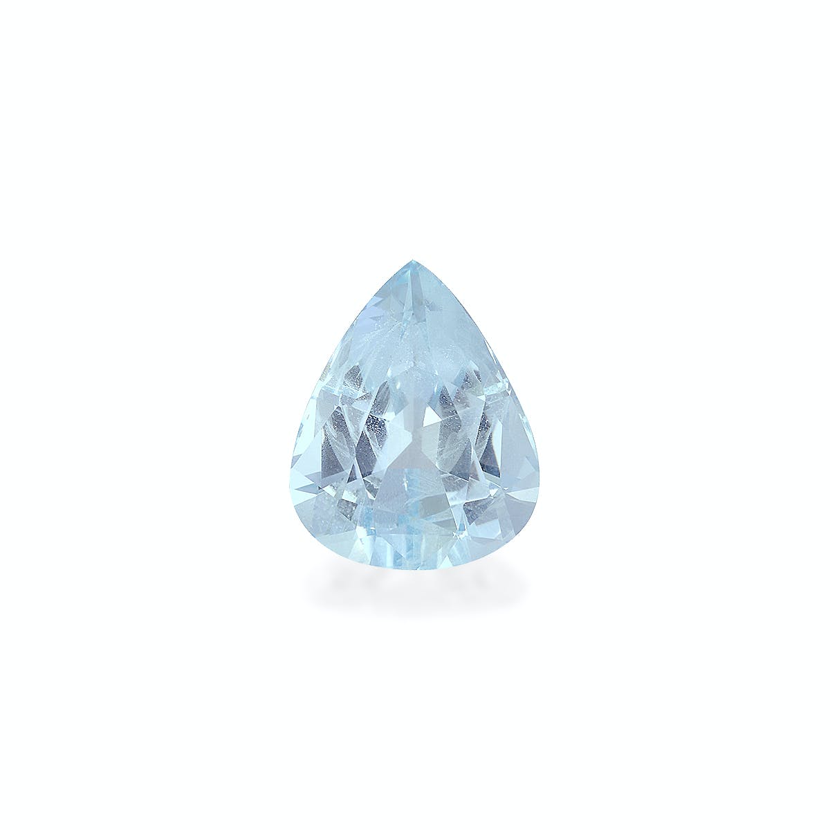 Aquamarine Pear Fine Step Cut Baby Blue