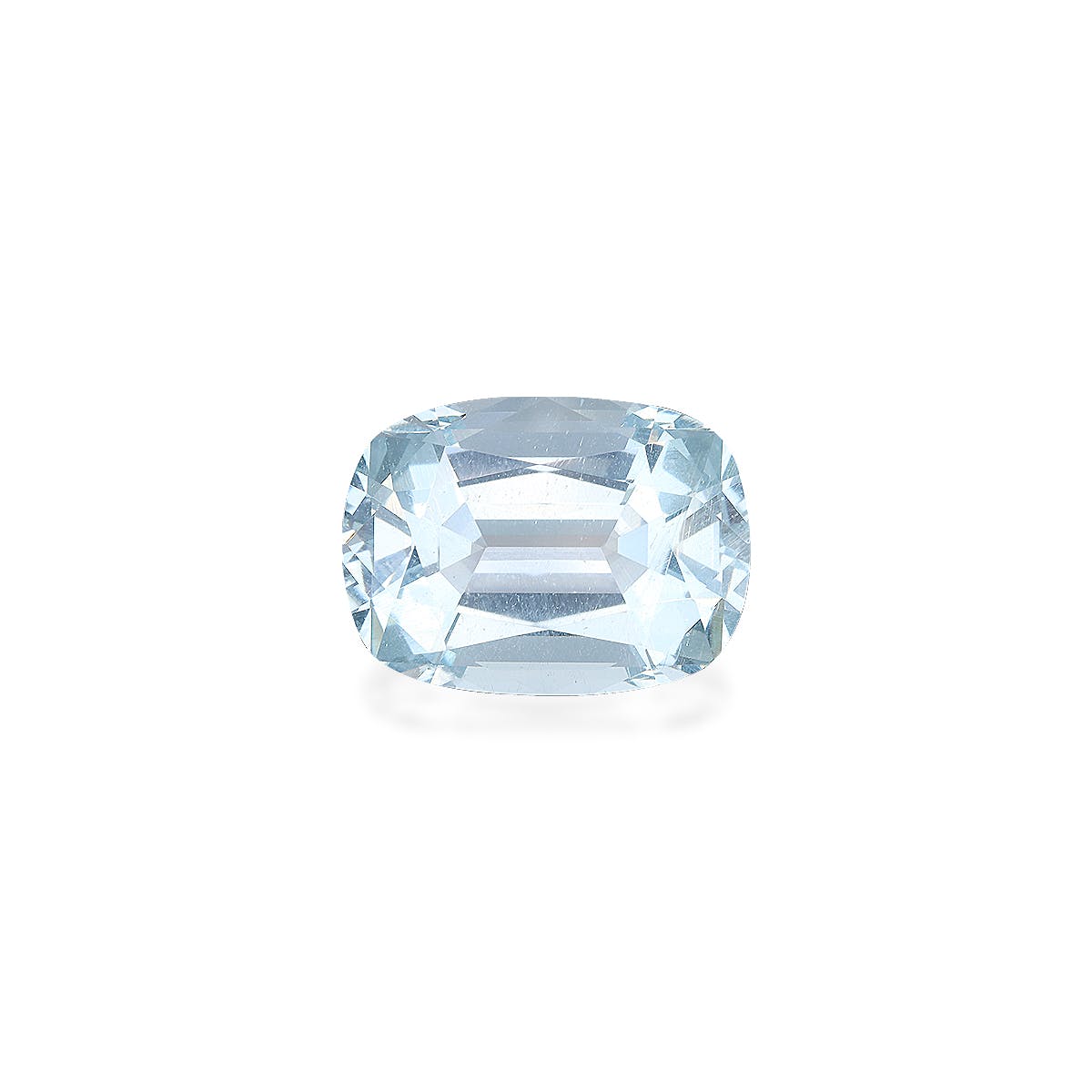 Aquamarine Cushion Fine Step Cut Baby Blue