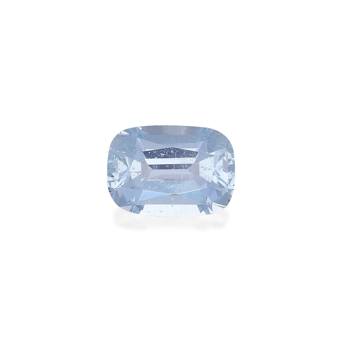 Aquamarine Cushion Fine Step Cut Baby Blue