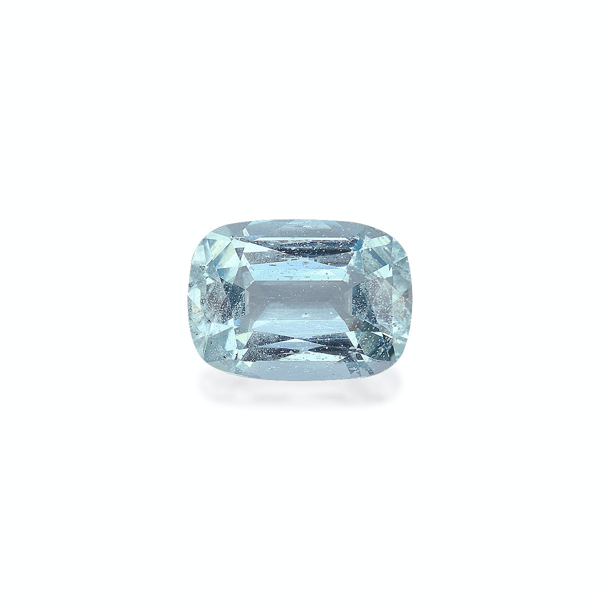 Aquamarine Cushion Fine Step Cut Baby Blue