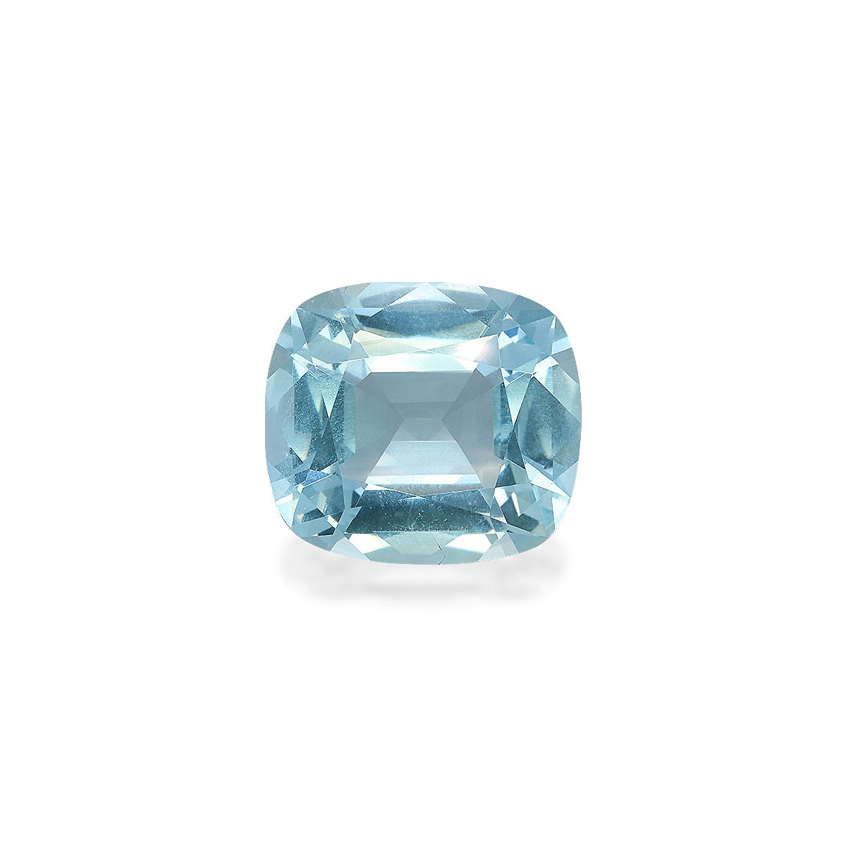 Aquamarine Cushion Fine Step Cut Sky Blue