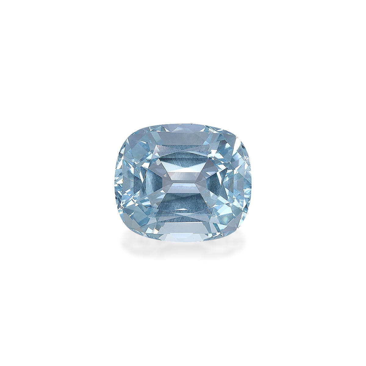 Aquamarine Cushion Fine Step Cut Sky Blue