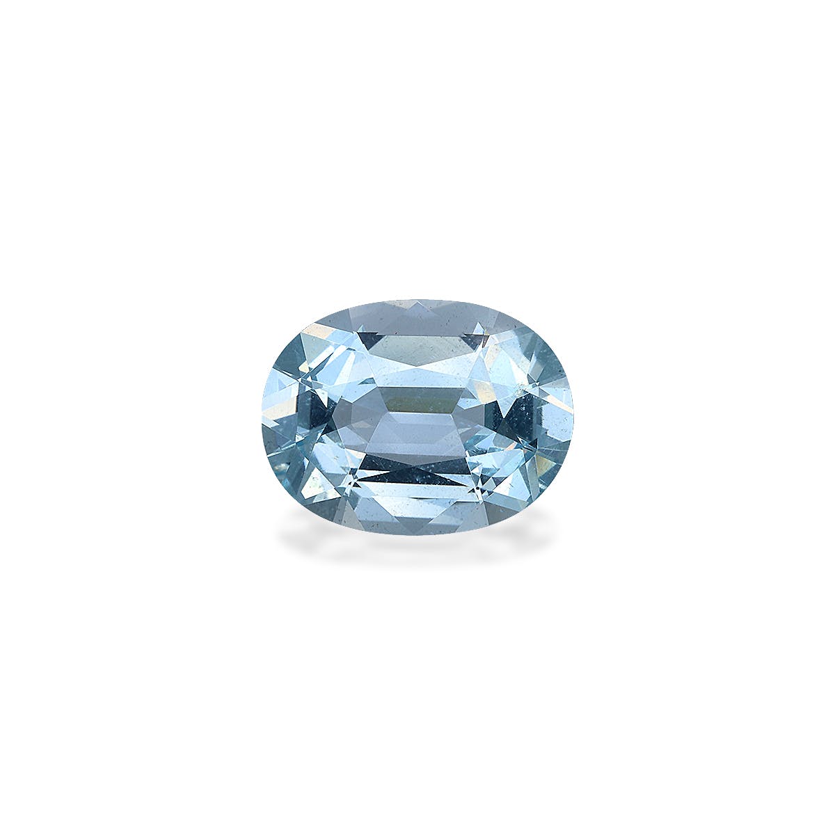 Aquamarine Oval Fine Step Cut Sky Blue