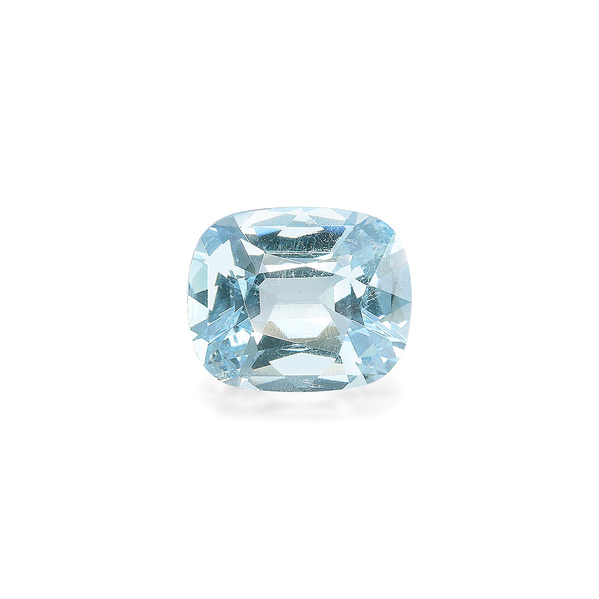 Aquamarine Cushion Fine Step Cut Sky Blue