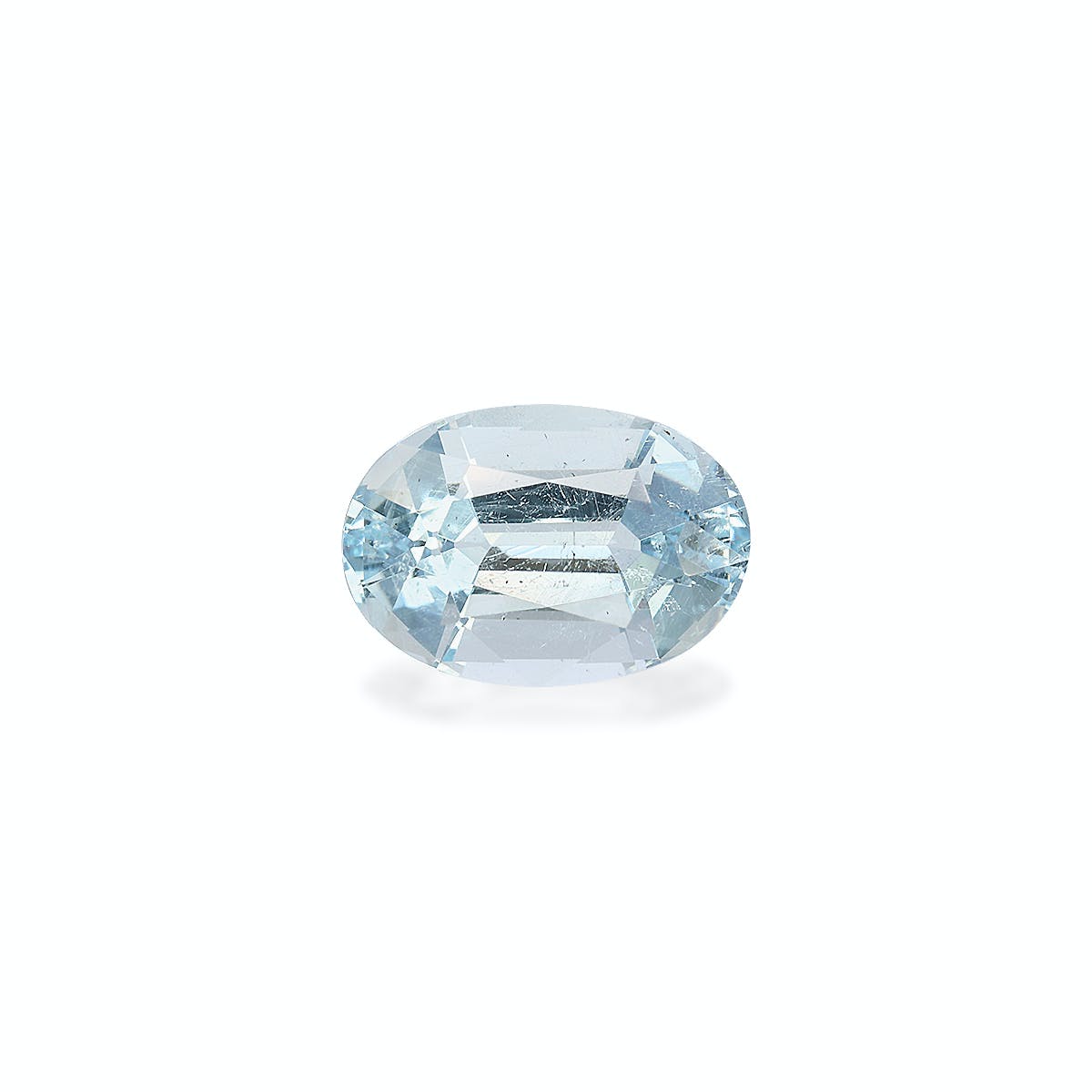 Aquamarine Oval Fine Step Cut Sky Blue