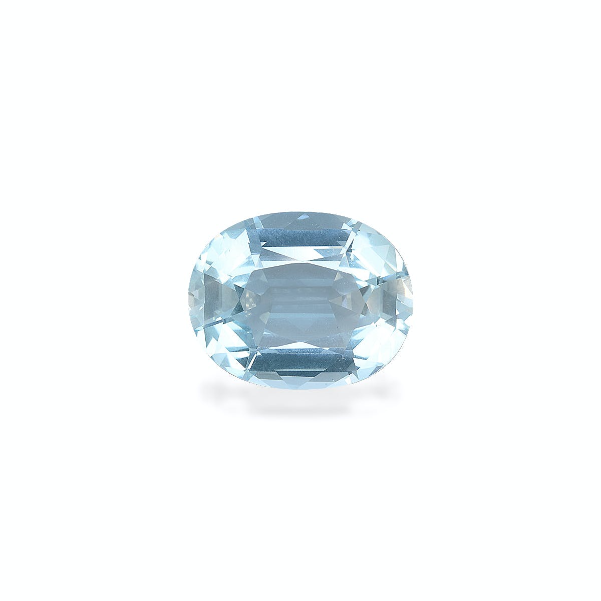 Aquamarine Oval Fine Step Cut Sky Blue