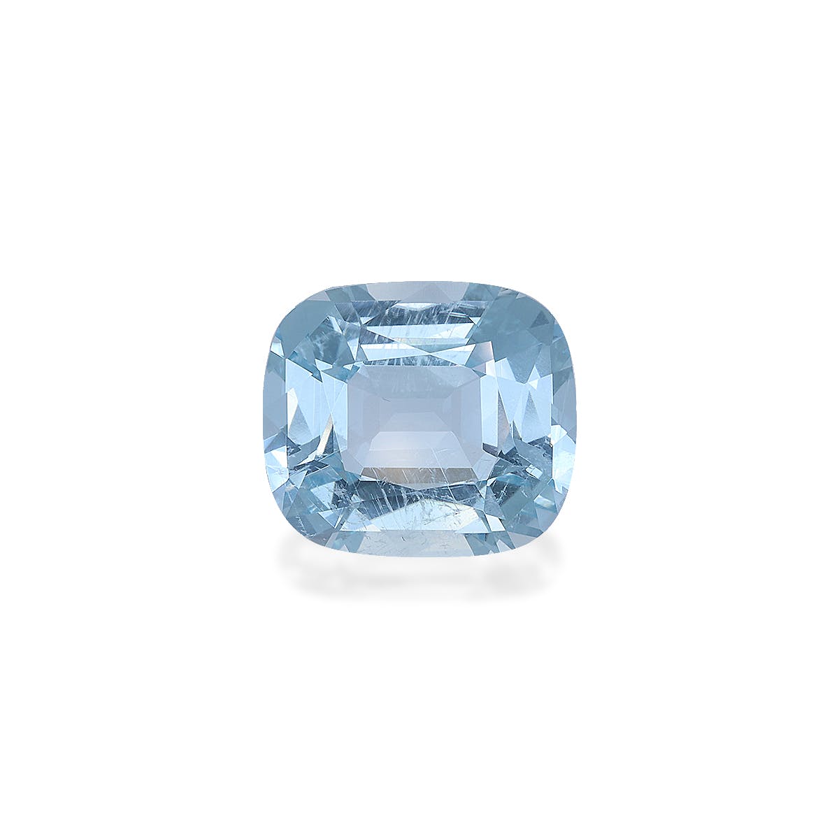 Aquamarine Cushion Fine Step Cut Sky Blue