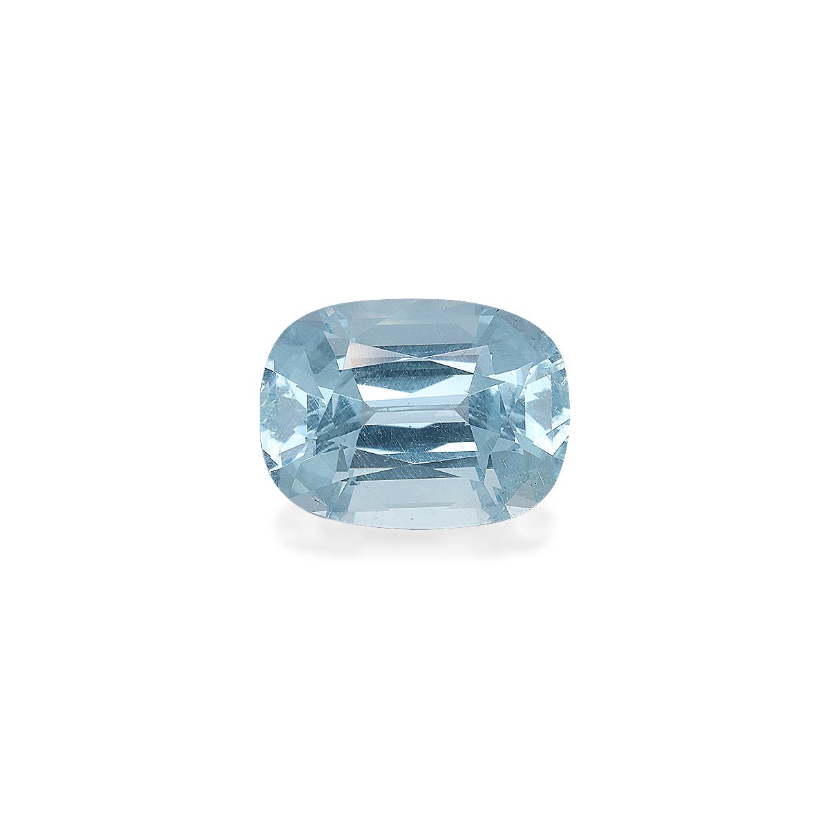 Aquamarine Cushion Fine Step Cut Sky Blue