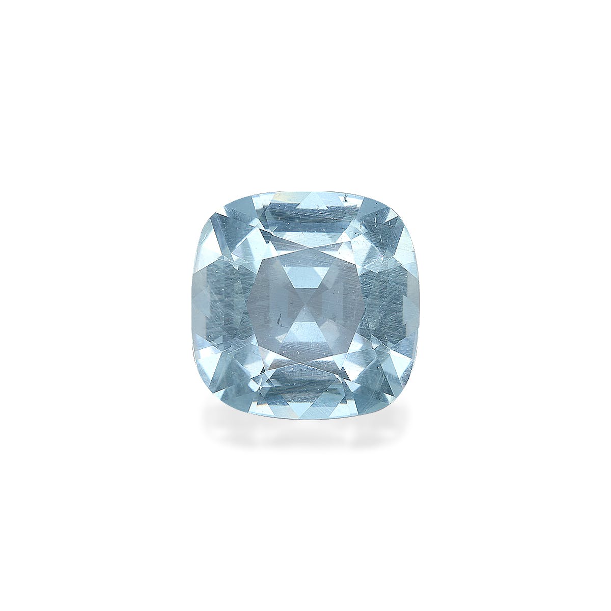 Aquamarine Cushion Fine Step Cut Sky Blue