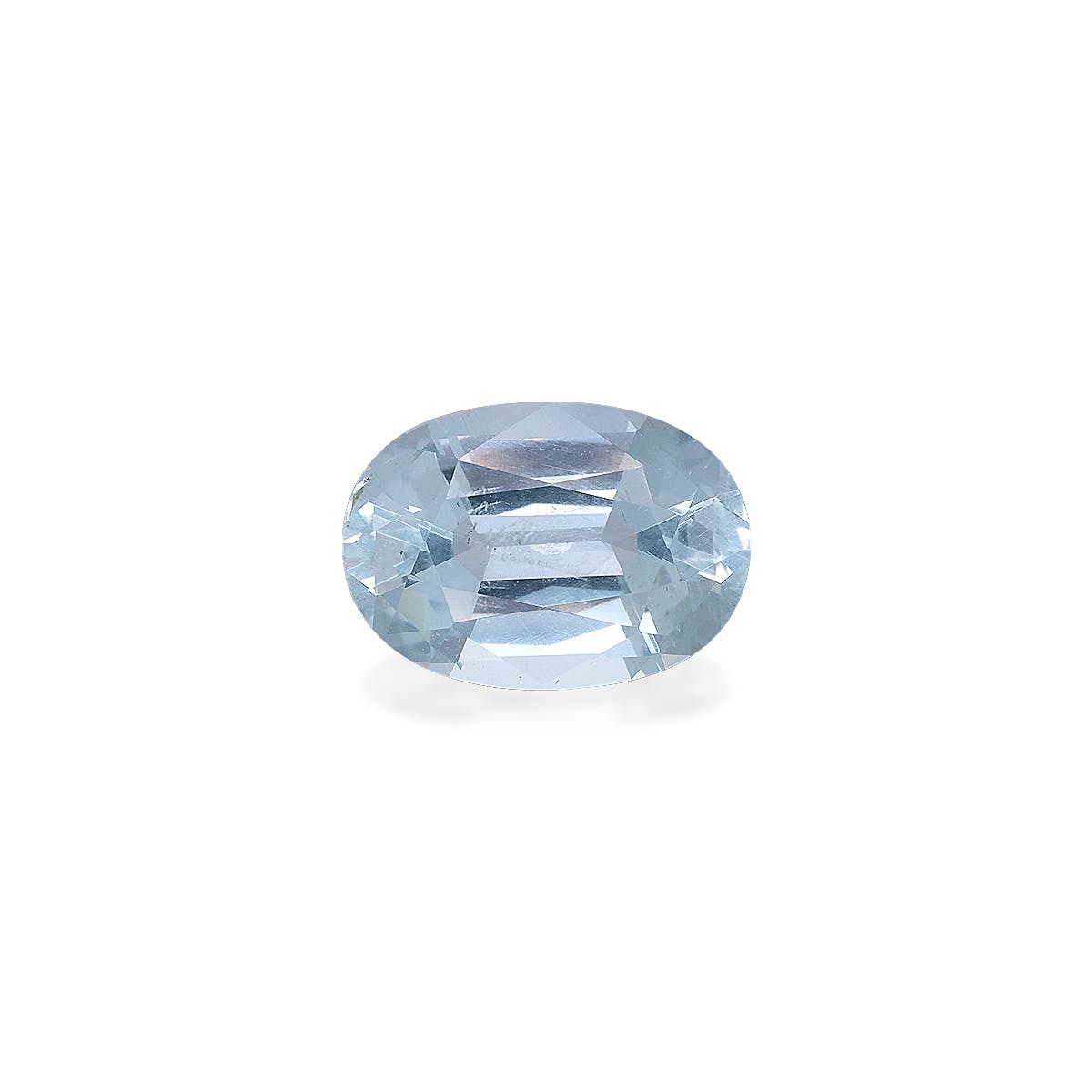 Aquamarine Oval Fine Step Cut Sky Blue