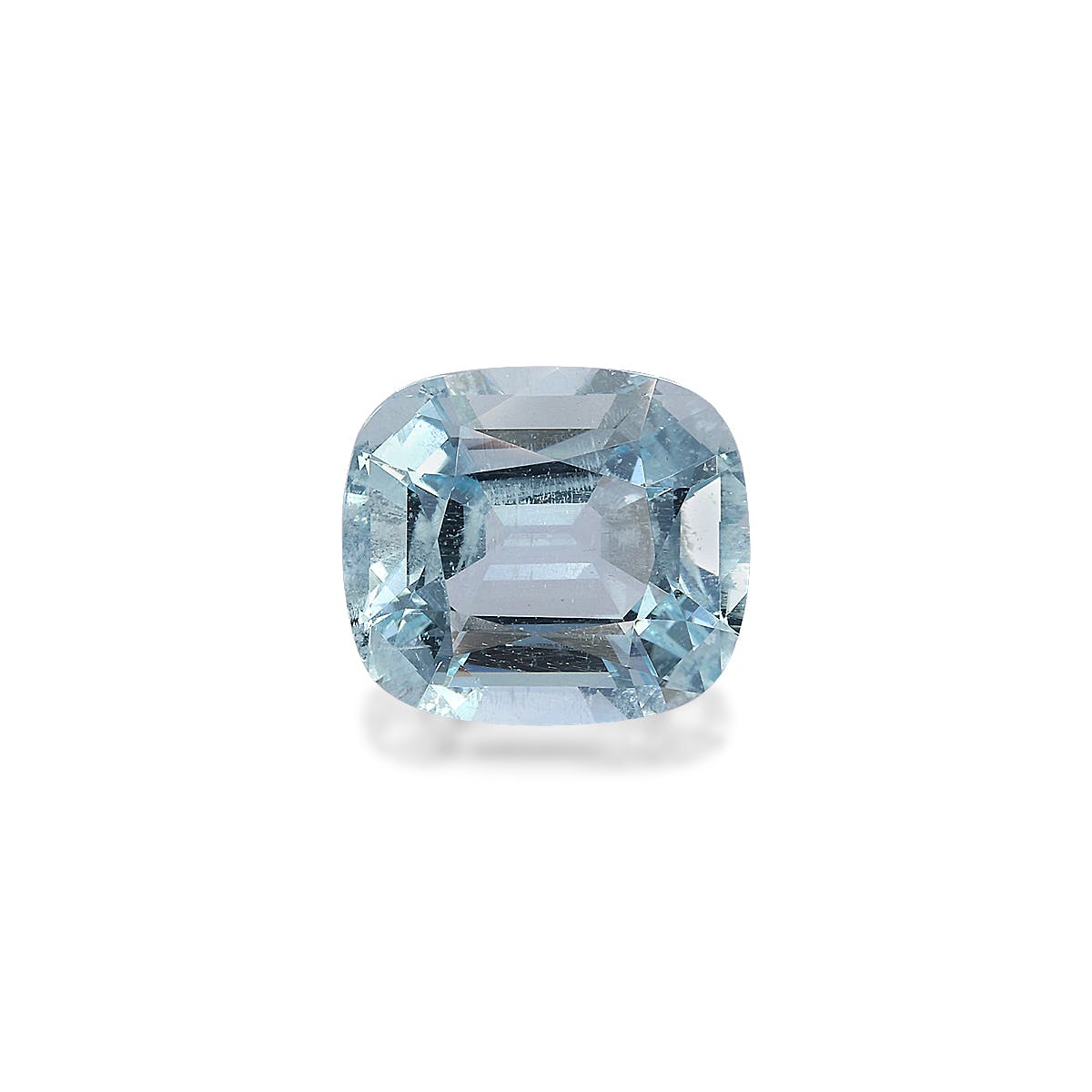 Aquamarine Cushion Fine Step Cut Sky Blue