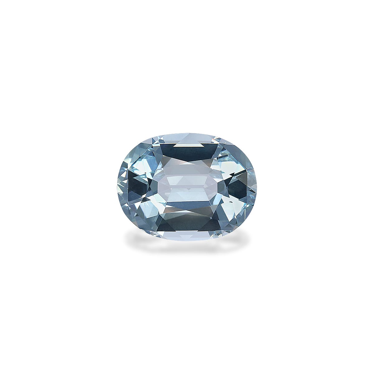 Aquamarine Oval Fine Step Cut Sky Blue