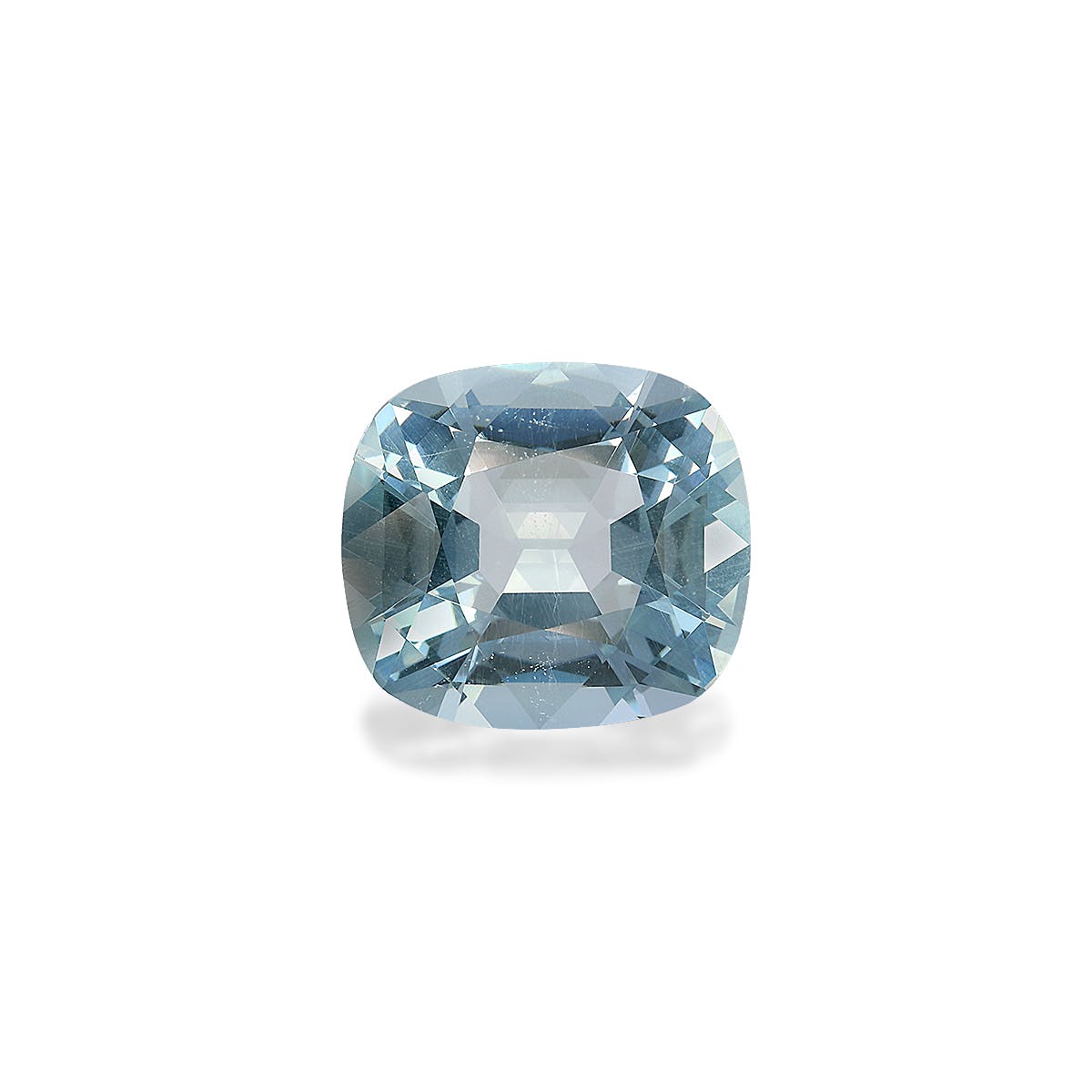 Aquamarine Cushion Fine Step Cut Sky Blue