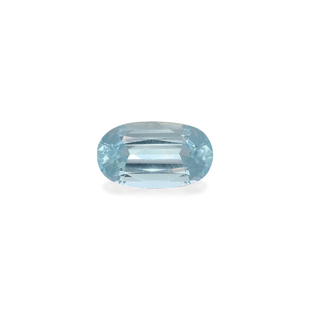 Aquamarine Oval Fine Step Cut Baby Blue