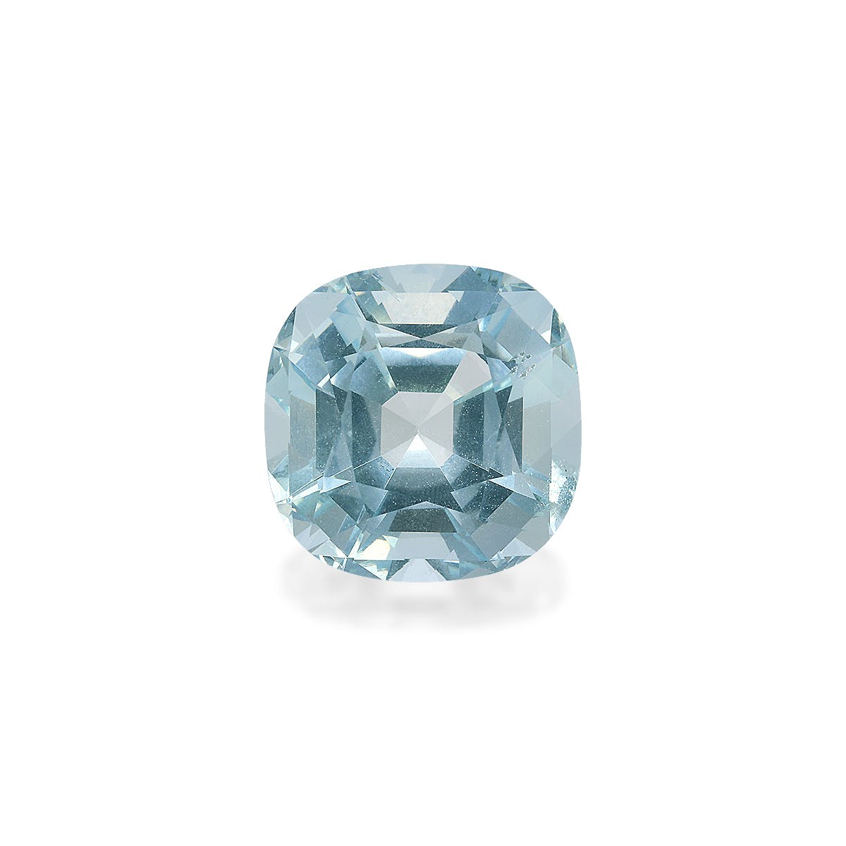 Aquamarine Cushion Fine Step Cut Sky Blue