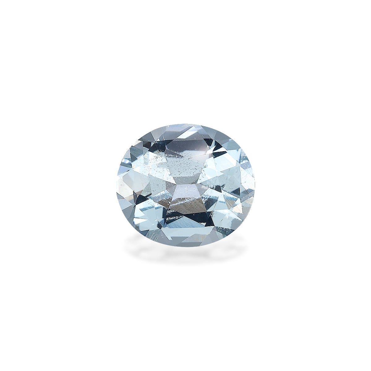 Aquamarine Oval Fine Step Cut Sky Blue