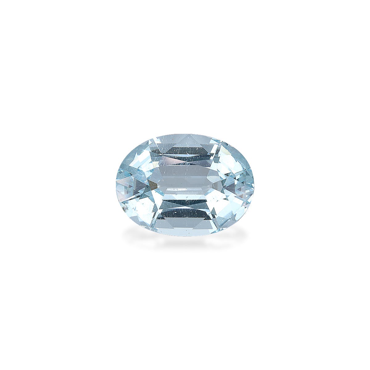 Aquamarine Oval Fine Step Cut Sky Blue