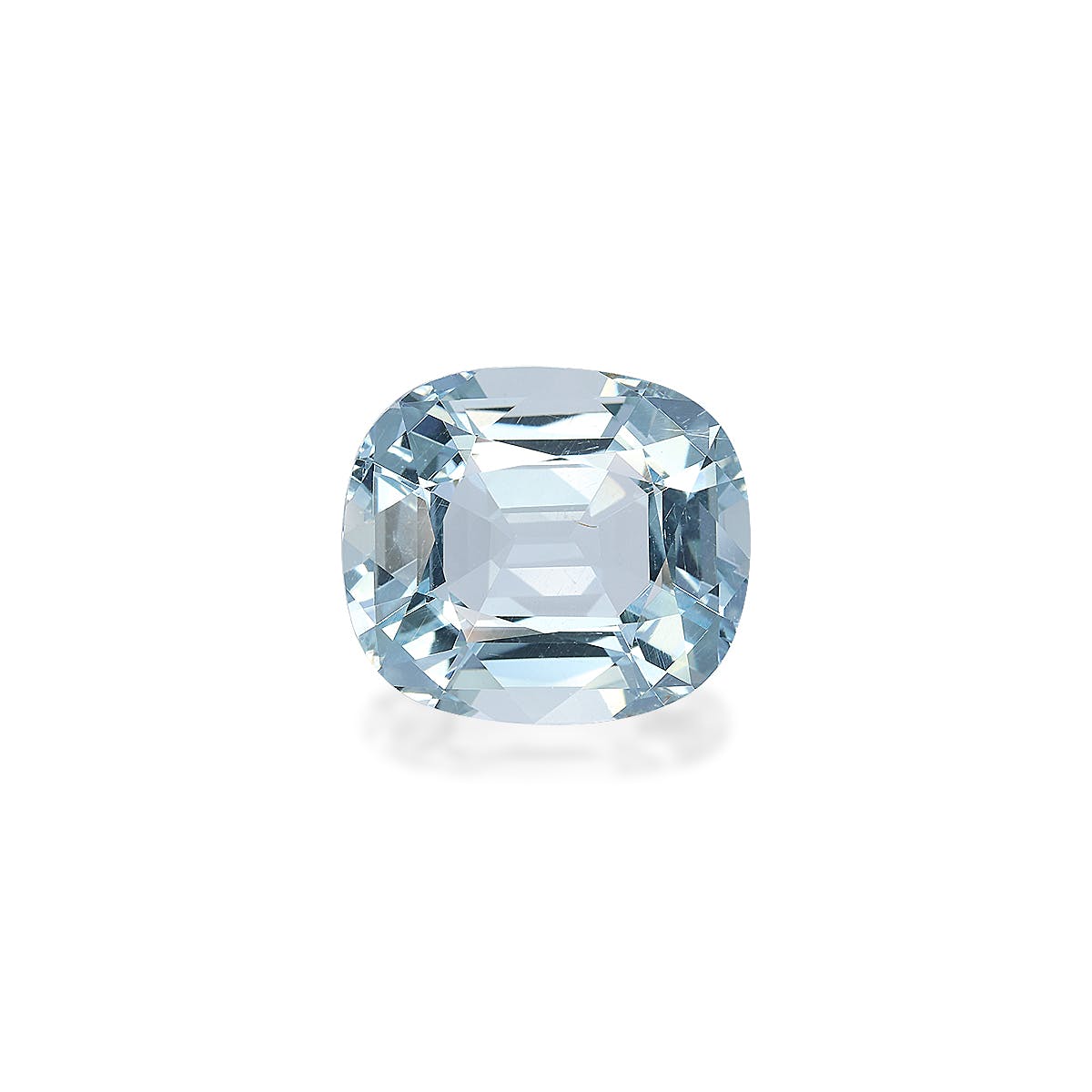 Aquamarine Cushion Fine Step Cut Sky Blue