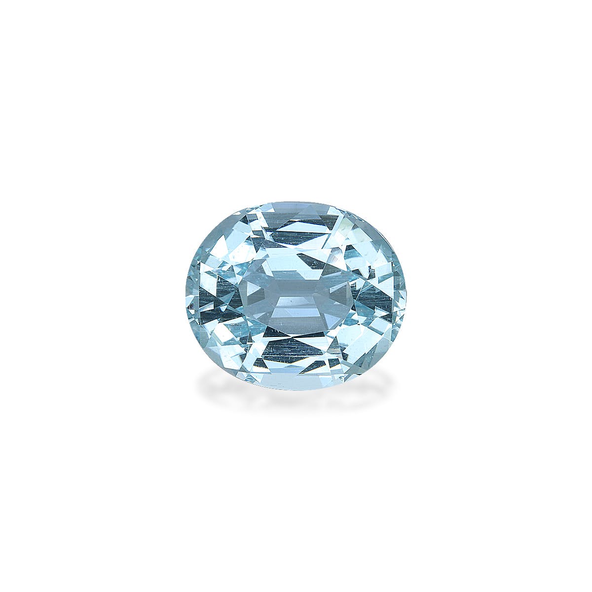 Aquamarine Oval Fine Step Cut Sky Blue